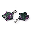 Star Dyed Natural Ruby in Zoisite Pendants G-Q367-19-2