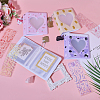 4Pcs 4 Colors 3 Inch Heart Window PVC Photo Albums AJEW-GL0002-85-5
