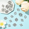 100Pcs 5 Styles Tibetan Style Zinc Alloy Connector Charms FIND-YW0008-94-4