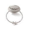 Non-Tarnish 304 Stainless Steel Open Cuff Ring Component LS-STAS-E180-09P-3