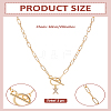1Pc 304 Stainless Steel Chain & Brass Micro Pave Cubic Zirconia Letter Pendant Necklaces NJEW-LP0001-36X-G-2