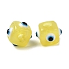 Resin Evil Eye European Beads RESI-A021-08-1