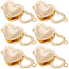 8Pcs Brass Interlocking Clasps KK-BBC0019-68-7