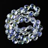 Transparent Electroplate Glass Beads Strands EGLA-K061-05A-02-3