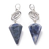 Natural Sodalite Pendants G-O194-10-2