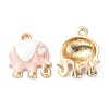Elephant Alloy Enamel Pendants ENAM-B045-01LG-01-2