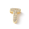 Brass Micro Pave Clear Cubic Zirconia Initial Multi-strand Links KK-S520-01G-20-1