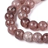 Baking Paint Crackle Glass Beads Strands GLAA-Q106-03A-17-3
