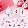 48Pcs 8 Styles Snow White & Witch Theme Tibetan Style Alloy Pendants TIBEP-SC0003-61-4