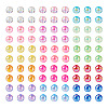  300Pcs 15 Colors Transparent Acrylic Beads MACR-TA0001-29-11