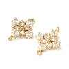 Brass Pave Cubic Zirconia Connector Charms X-KK-G462-45KCG-04-2