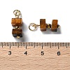 Natural Tiger Eye Cuboid Beaded Pendants STAS-C120-02G-05-3