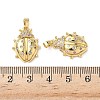Brass Micro Pave Cubic Zirconia Pendants KK-I371-23G-3