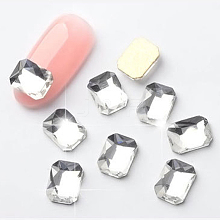 Flat Back Glass Rhinestone Cabochons MRMJ-T009-049W