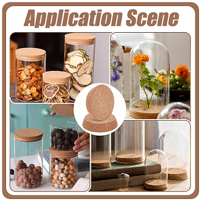 2Pcs Wood Cork Stopper FIND-BC0016-19-1