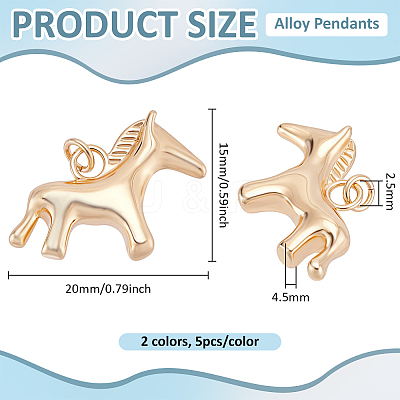 10Pcs 2 Colors Alloy Pendants FIND-BC0019-49A-1