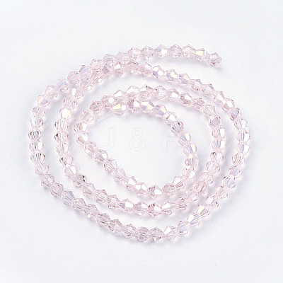 Transparent Electroplate Glass Beads Strands LS-EGLA-A039-T4mm-B26-1