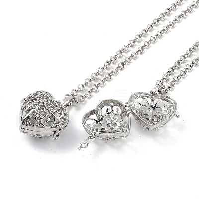 Brass with Rhinestone Pendant Necklaces NJEW-G089-02A-P-1