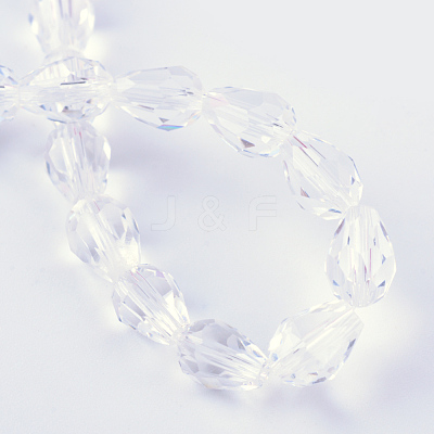 Transparent Glass Bead Strands X-GLAA-R024-6x8mm-06-1