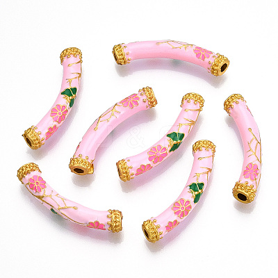 Pack Plating Alloy Enamel Beads ENAM-M048-33MG-A-1