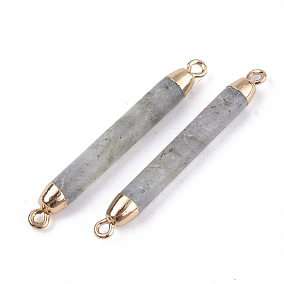 Electroplate Natural Labradorite Links connectors G-S344-73E-1
