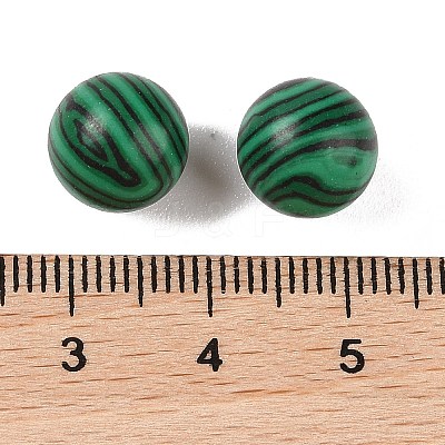 Synthetic Malachite No Hole Sphere Beads G-K353-04A-44-1