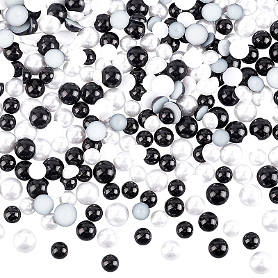 ABS Plastic Imitation Pearl Cabochons SACR-OC0001-02-1