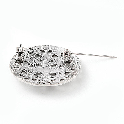 Tibetan Style Alloy Brooches JEWB-O016-03A-AS-1