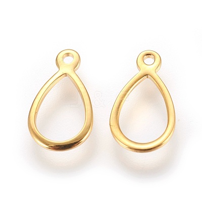 304 Stainless Steel Open Charms STAS-P227-22G-1
