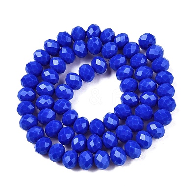 Opaque Solid Color Imitation Jade Glass Beads Strands EGLA-A044-P8mm-D32-1