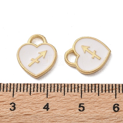 (Defective Closeout Sale: Enamel Yellowing) Golden Alloy Enamel Charms ENAM-XCP0001-47B-1