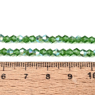 AB Color Plated Transparent Glass Beads Strands GLAA-G127-01-01M-1