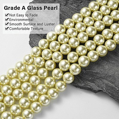 Eco-Friendly Dyed Glass Pearl Round Beads Strands LS-HY-A002-12mm-RB012-1