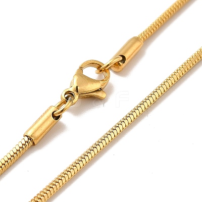 Ion Plating(IP) 304 Stainless Steel Square Snake Chain Necklaces LS-STAS-A066-07-01G-1