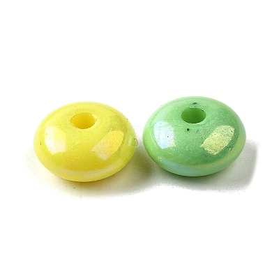 UV Plating Opaque Acrylic Beads X-MACR-F083-13-1