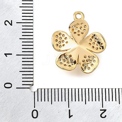 Brass Micro Pave Clear Cubic Zirconia Pendants X1-KK-U065-02A-G-1