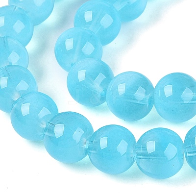 Transparent Glass Imitation Cat Eye Beads Strands GLAA-Q110-01C-06-1