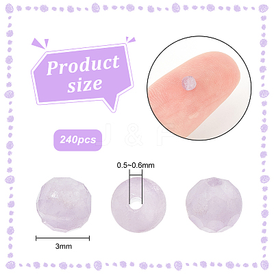 240Pcs Natural Amethyst Beads G-OC0004-63-1