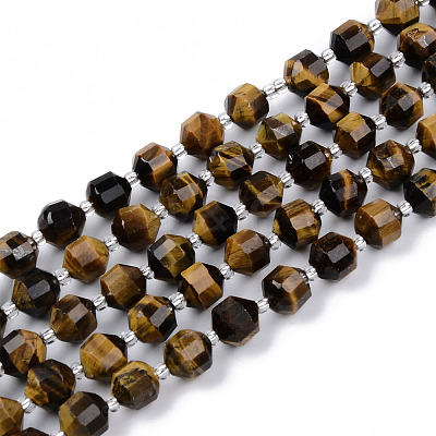 Natural Tiger Eye Beads Strands G-R482-14-8mm-1