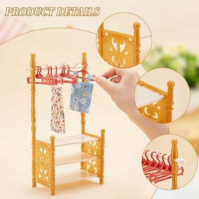 Random Color Plastic Doll Clothes Shoes Rack AJEW-WH0332-35C-1