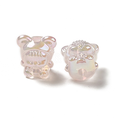 UV Plating Rainbow Iridescent Acrylic Beads PACR-M002-01E-1