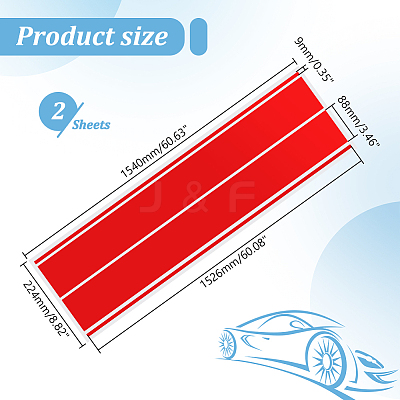Paper Car Hood Cover Sticker DIY-WH0419-76A-1