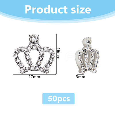 50Pcs Resin Rhinestone Cabochons RESI-DC0001-44-1