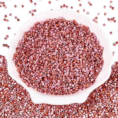 Opaque Picasso Cylinder Glass Beads SEED-Q039-06A-03-1