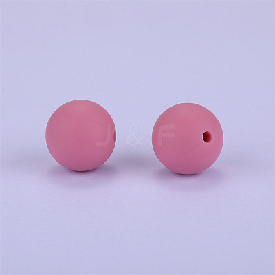 Round Silicone Focal Beads SI-JX0046A-78-1