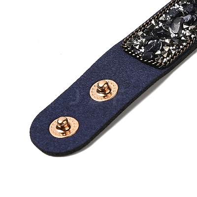 Faux Suede Snap Cord Bracelet BJEW-F428-15-1