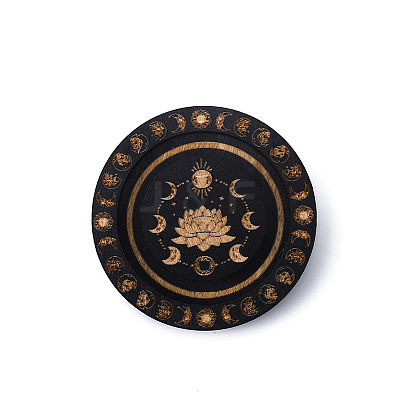 Flat Round Wood Bracelet Display Trays PAAG-PW0009-01A-1