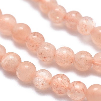 Natural Sunstone Beads Strands G-A177-04-13-1
