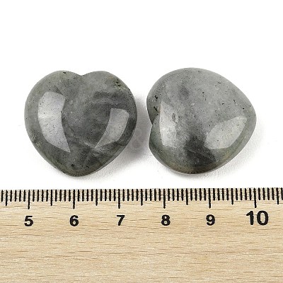 Natural Labradorite Heart Love Stone G-P616-A01-01-1