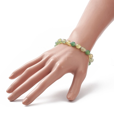 Dyed Natural Agate Beaded Stretch Bracelet BJEW-JB09179-03-1